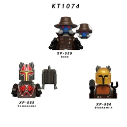 KT1074 Building Blocks 3 pcs/set Bane Commander Blacksmith Brick Figure XP558 XP559 XP560 mini Assembly Toys