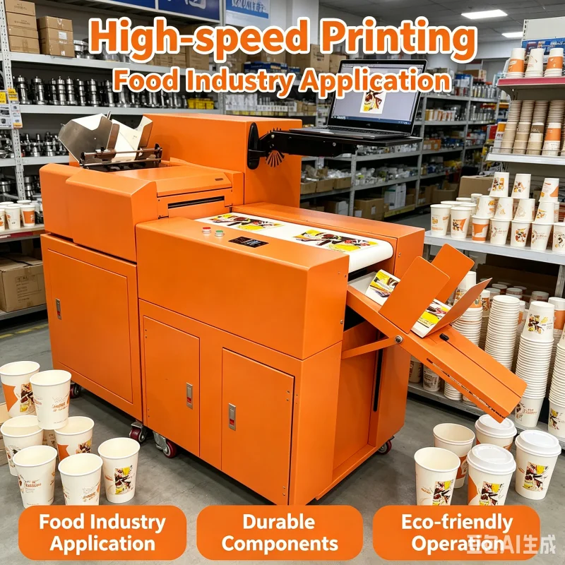 Industrial Digital Paper Cup Fans Printing Machine For Fast Food Packaging High Res 1200 DPI Inkjet Logo Printer Device