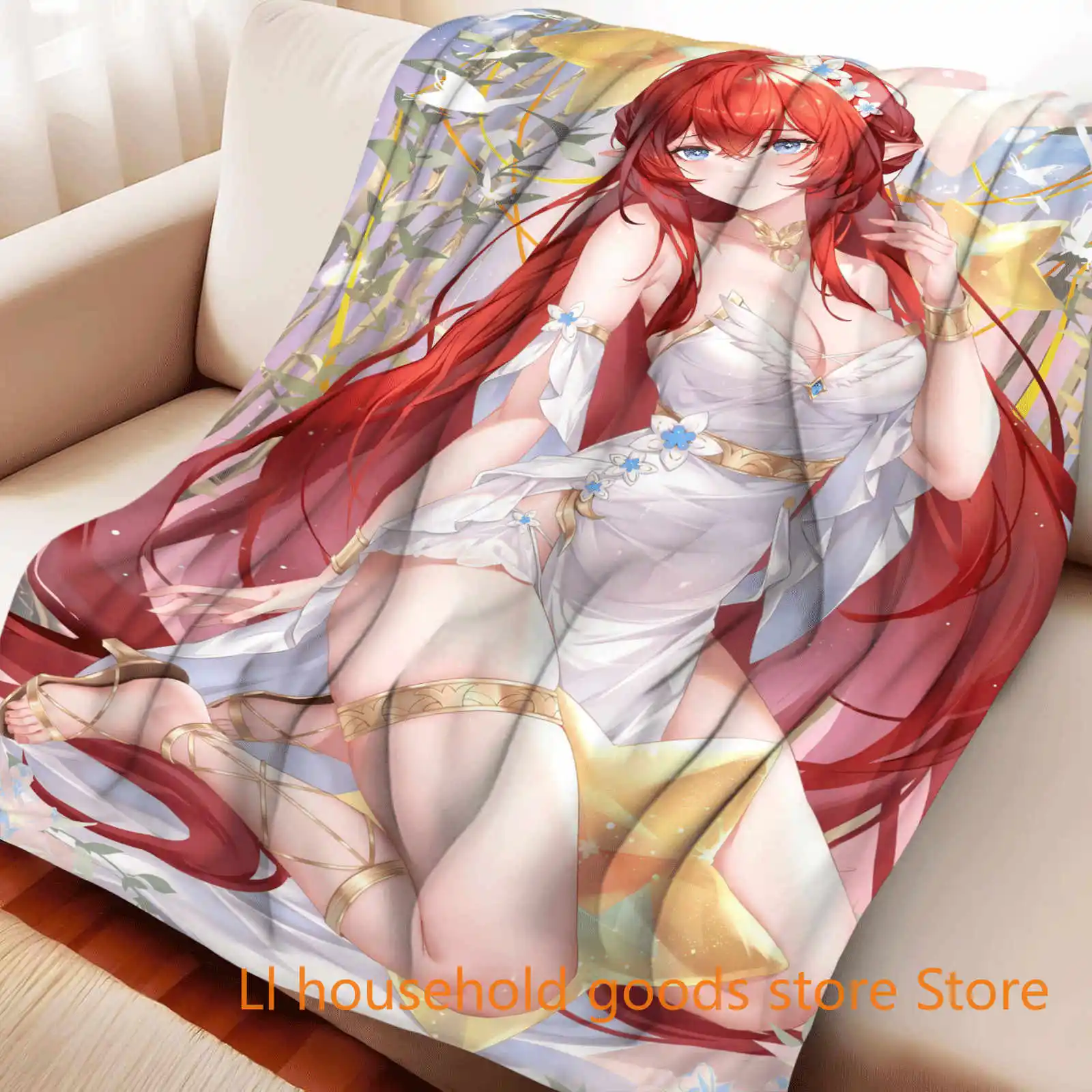 

Honkai Star Rail Himeko фланелевое одеяло диван спальня офис досуг покрывало для сна одеяло, моющееся фланелевое одеяло в машине