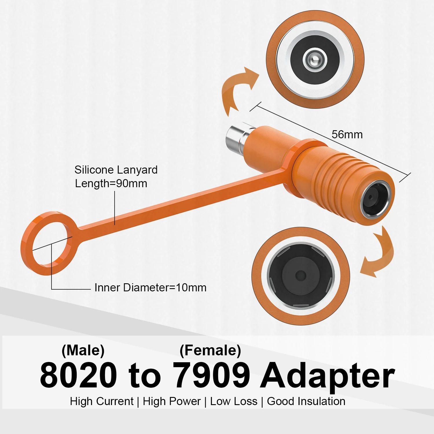 DC7909 to DC8020 Adapter, DC7909 Female to DC8020 Male Connector Adapter for Solar Panel RV Portable Power Station