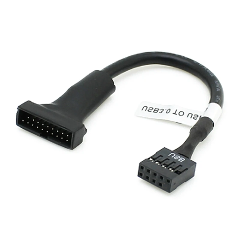USB3.0 19/20 Pin a USB2.0 9Pin macho placa base Cable carcasa convertidor Envío Directo
