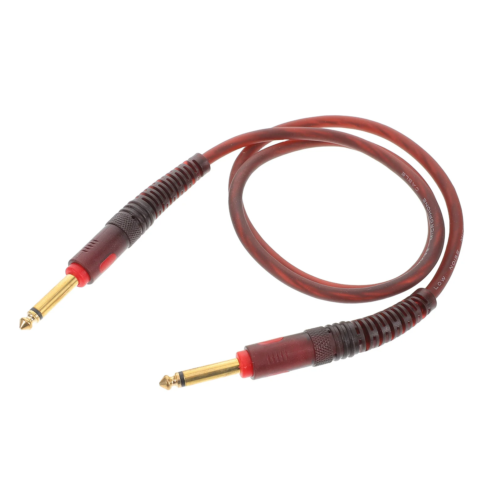 

6.35mm Double Male Plug Adapter Audio Cable for Microphones Instruments Guitar Pedal Stable Transmission Longevity