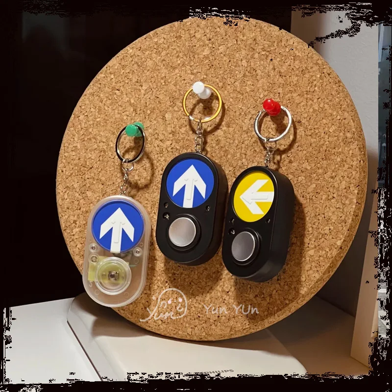 Australia Pedestrian Traffic Light Button Keychain Glow Sound