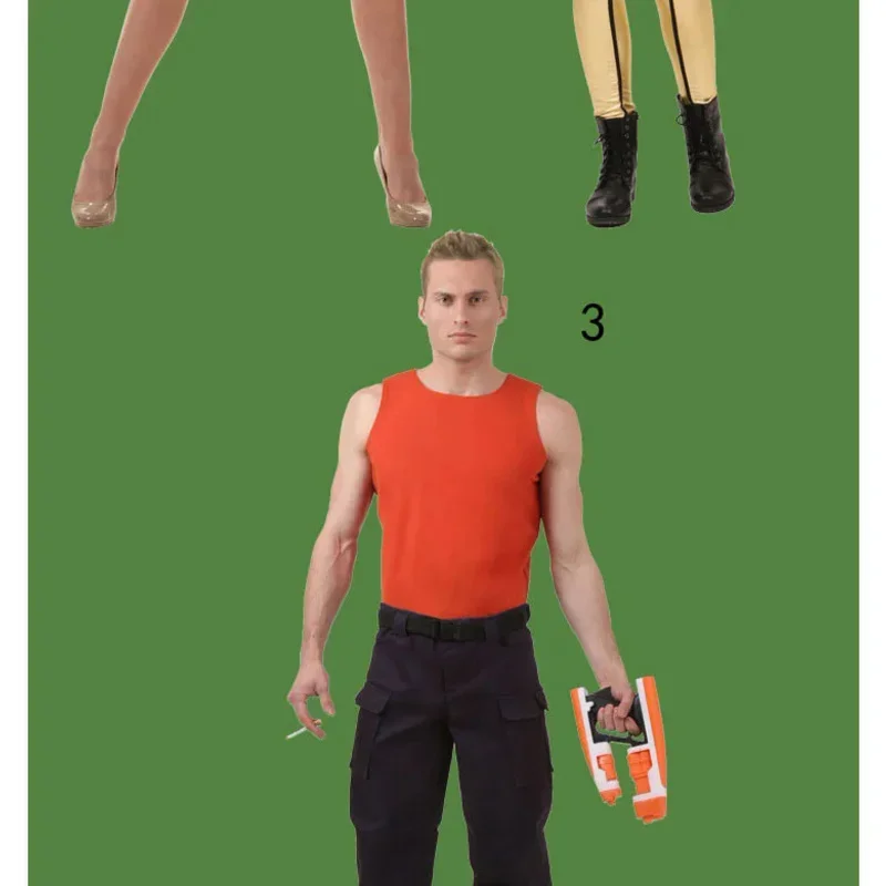 Il quinto elemento Leeloo cinturino arancione tute bianche film costume cosplay puntelli gilet da festa di Halloween per donne e uomini Q