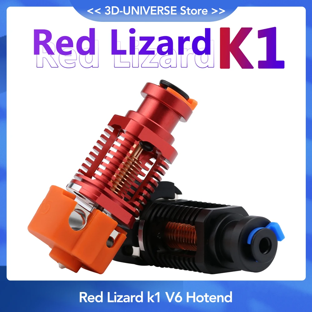 

Voron 2.4 Red Lizard k1 V6 Hotend, Assembled Plated Copper Hot End for Prusa I3 MK3 Titan V2 Extruder 3D Printer