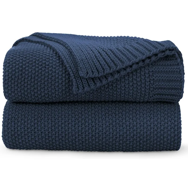Luxury Soft Cable Knit Throw Blanket, Cozy Warm Lightweight Decorative Farmhouse Style for Living Room Sofa Couch Bed, 50