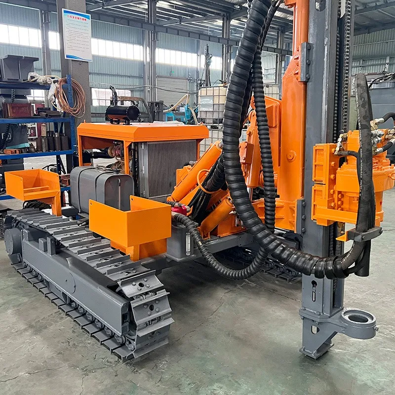 Integrated down-the-hole drill rig Crawler Pneumatic Rock Drill Rig Portable For Mining Construction Drilling