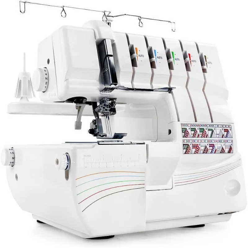 

Professional 14T968DC Serger Overlock Stitch Capability, 1300 Stitches per minute, & Self Adjusting Sewing Made Easy,White