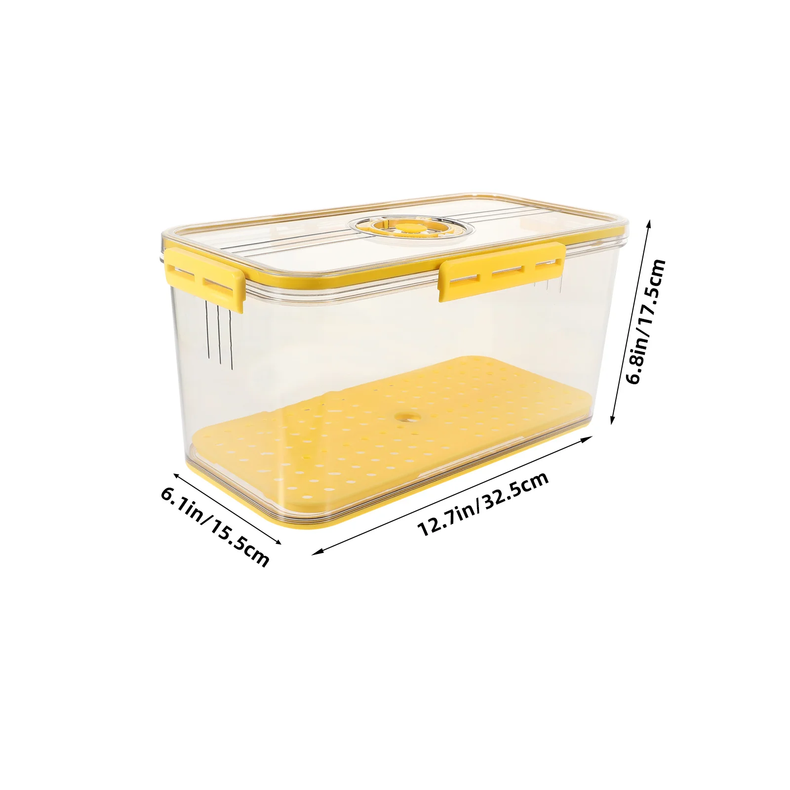 

Fresh-Keeping Food Storage Box 4-Sided Lock Seal Ring Timer Lid For Fridge Vegetable Fruit Bread Container Kitchen