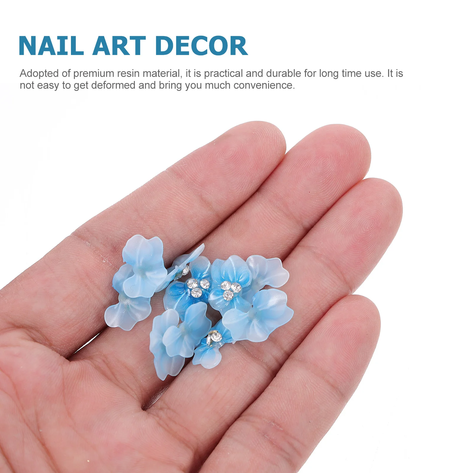 

10Pcs Nail Flower Charm Decals Resin Rhinestones Decoration Durable Handicrafts Wedding Dress Phone Cards Crafting