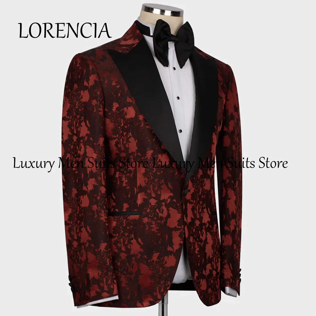 Customized 2 Pieces Set Stunning Diamond Beaded Men Suit Shawl Lapel Formal Male Blazer Wedding Groom Tuxedos trajes para hombre