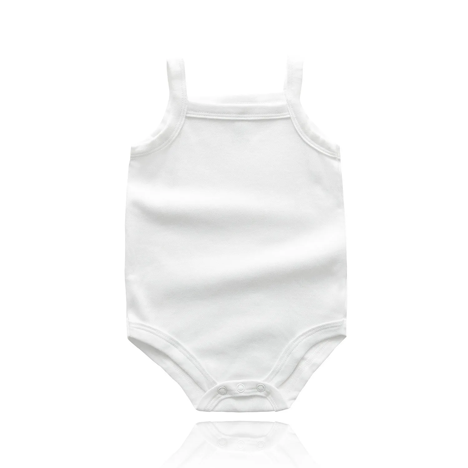 Summer 0-48M Baby Girl Clothes Cotton Material Vest Baby Jumpsuit Solid Color Soft And Comfortable Newborn Baby Bodysuit