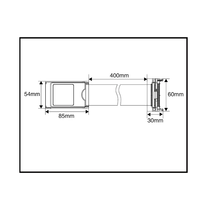 Suitable for 40cm PCMCIA Extension Cable for 68-Pin Fanuc Machine Memory Card - Compatible with Siemens 840D PCU50 CNC Systems