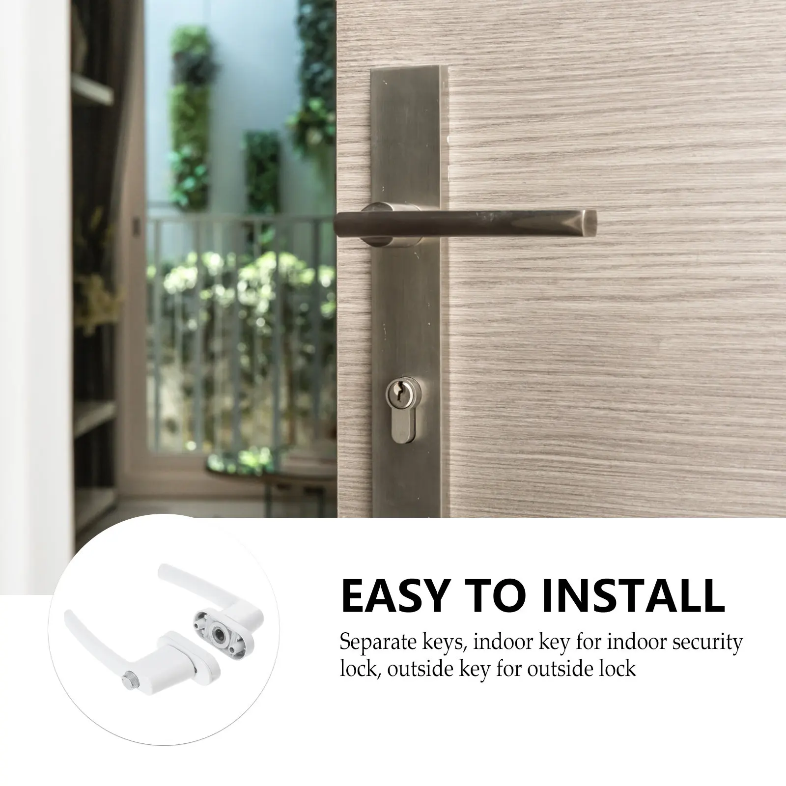 

Двусторонний дверной замок из утолщенного цинкового сплава, ручка-замок для внутренних и наружных дверей, с ключами, для окон и дверей повышенной безопасности