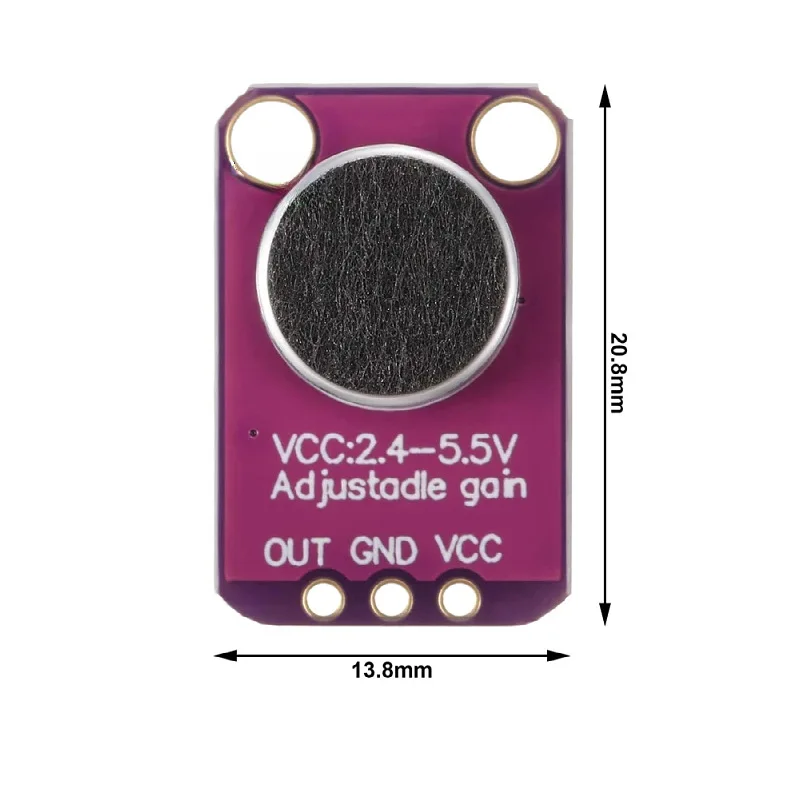 MAX4466 sound sensor module - microphone preamplifier