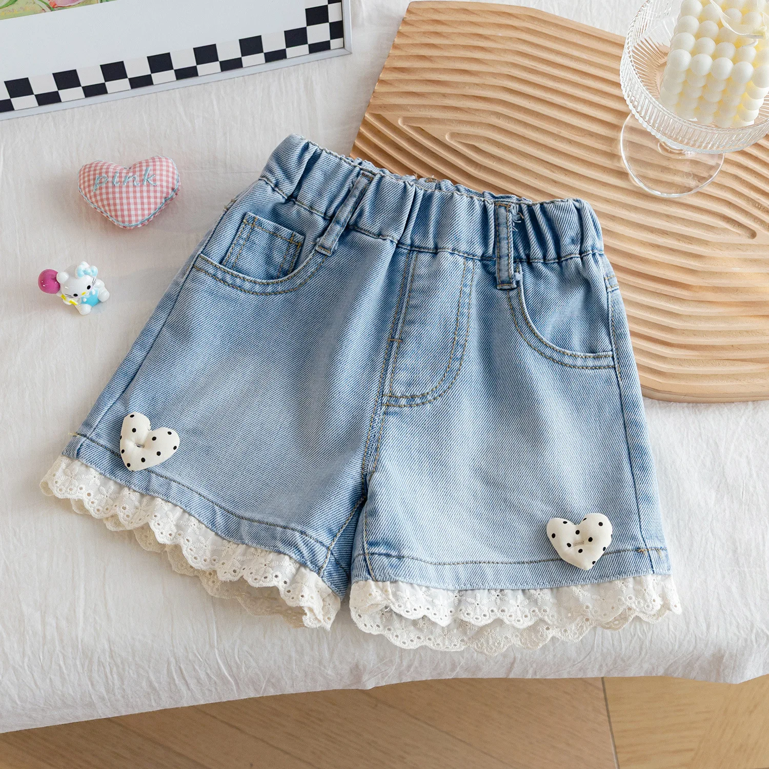 Gir;s denim Shorts Summer 2026 Children's Cute Clothes Short Pants For Baby Girl Fashion Trousers Kids Outfits Leggings Shorts 6