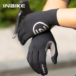 INBIKE Full Finger MTB Cycling Gloves Man Touchscreen Breathable Bicycle Road Bike Gloves Mountain for Men Biking Racing Gloves