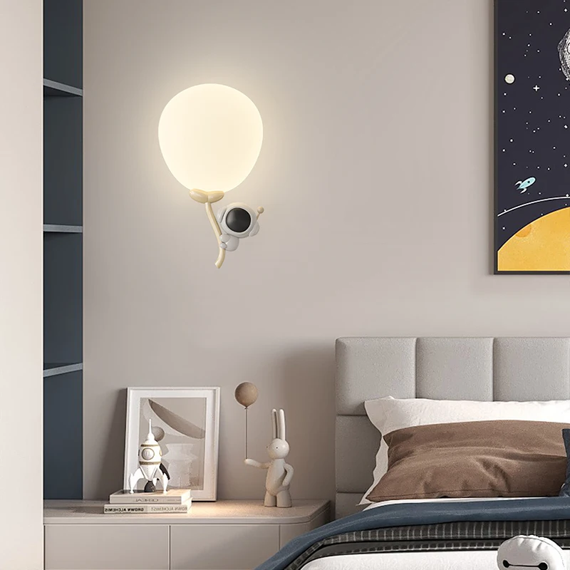 Children's Bedroom Wall Lamp Bedside Lamp Modern Home Decoration Creative Balloon Boys Girls Study Room Background Wall Light