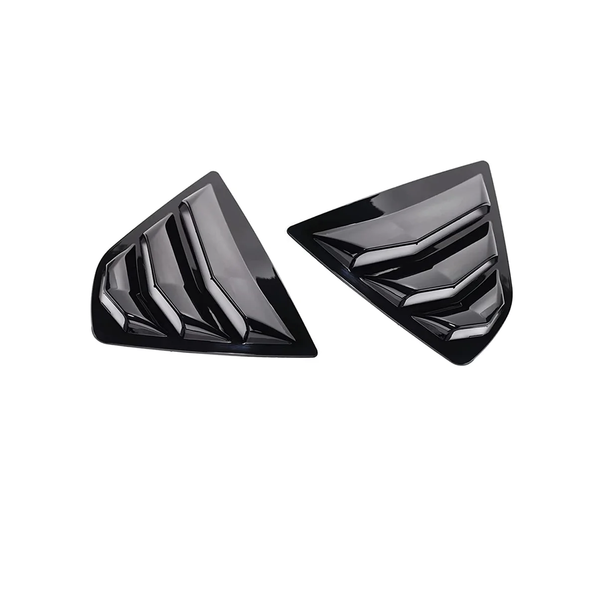 For Toyota Camry 2018-2023 Accessories Rear Side Window Louvers Air Vent Scoop Shades Cover Trim Blinds - Glossy Black