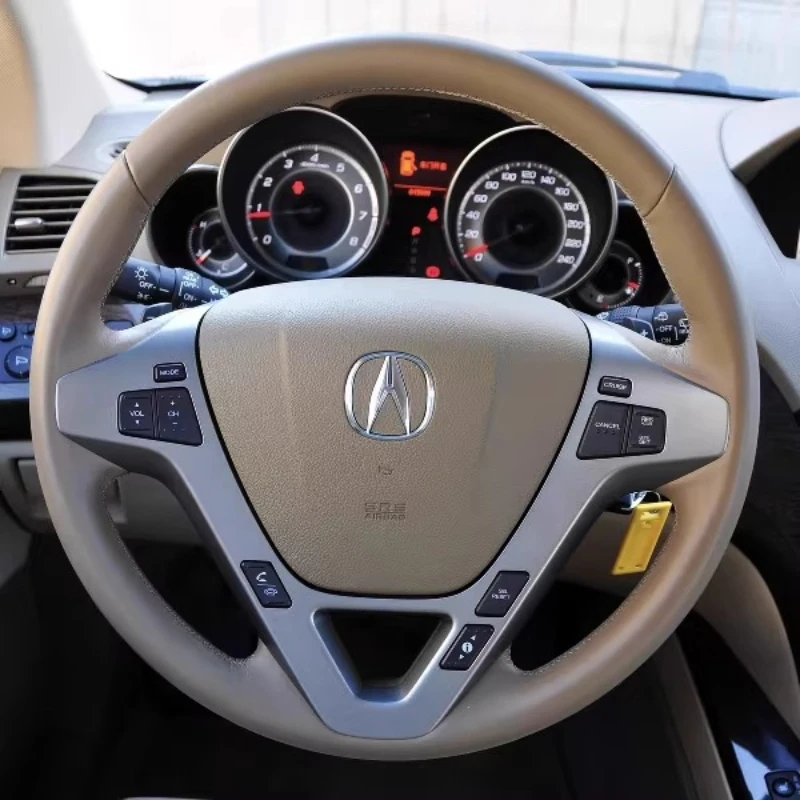 

DIY Hand-Stitched genuine leather car Steering Wheel Cover For Acura MDX 2007-2013 car accessories