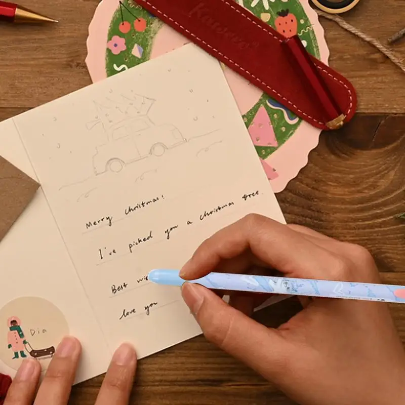 Cat Gel Pens 4X Cat Tongue-out Gel Pens 0.5 Mm Animal Desk Accessories Quick-Drying Student Stationery Set For Children Kids