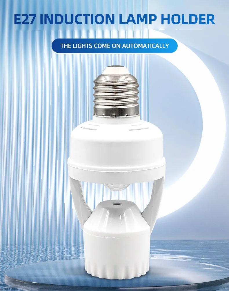 

AC85-265V Motion Sensor Lamp Head Base E27 E26 Switch Bulb Holder Socket Adapter Converter Human Induction Infrared Body Sensor