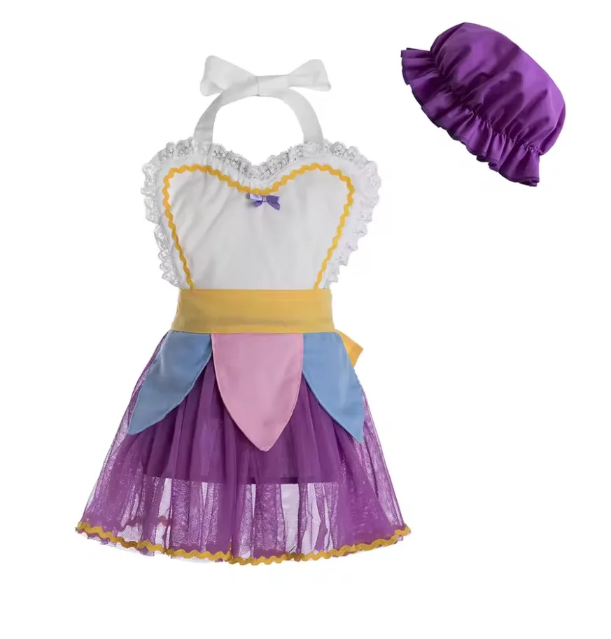 2025 مستوحاة من رقاقة فستان تنكري رقاقة زي السيدة بوتس الجمال والوحش مستوحاة فستان رقاقة طفل زي الهالوين