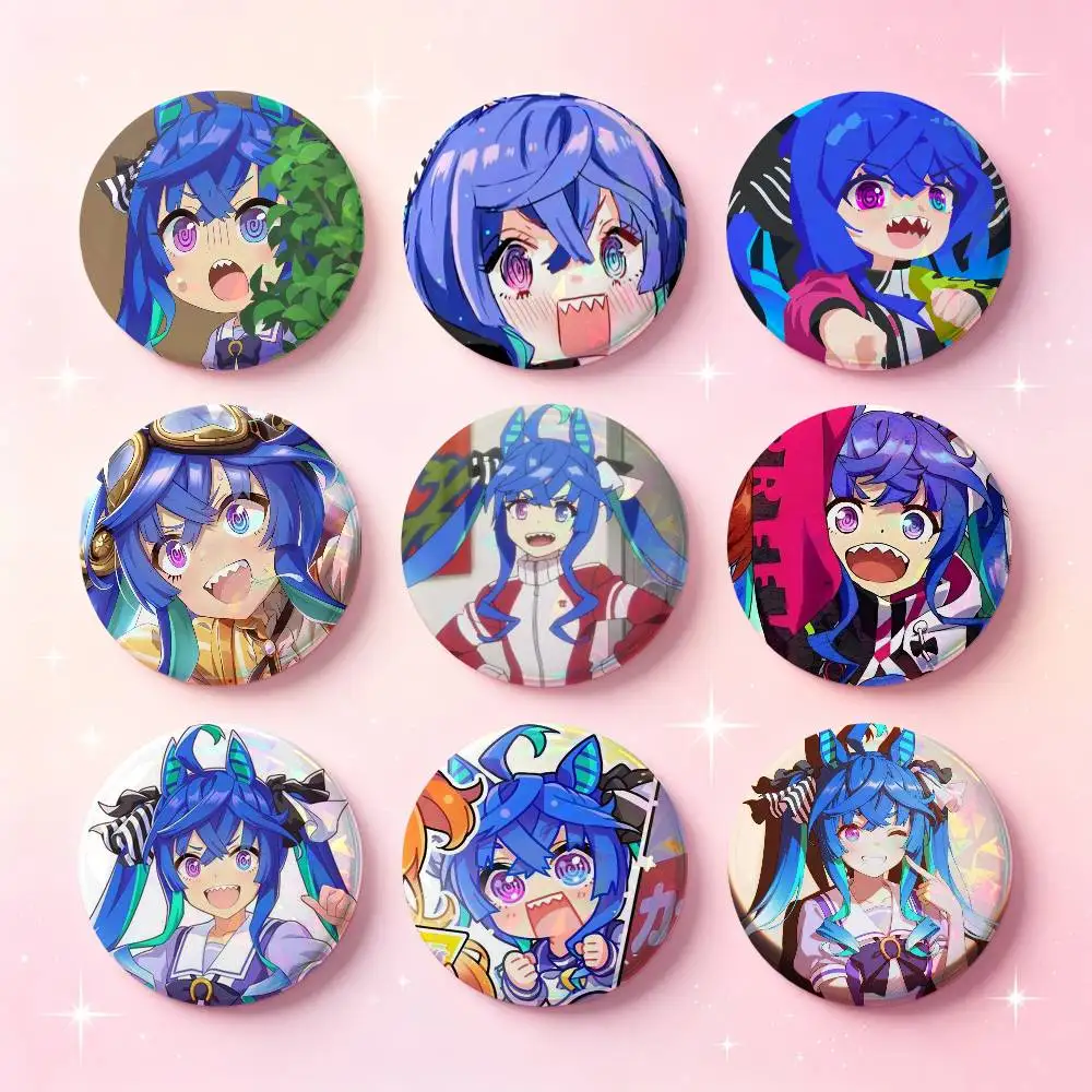 Twin Turbo Anime Figure Badges Button Round Creative Pin Brooch Badge Bag Decor Accessories Fans Collect Friends Gifts