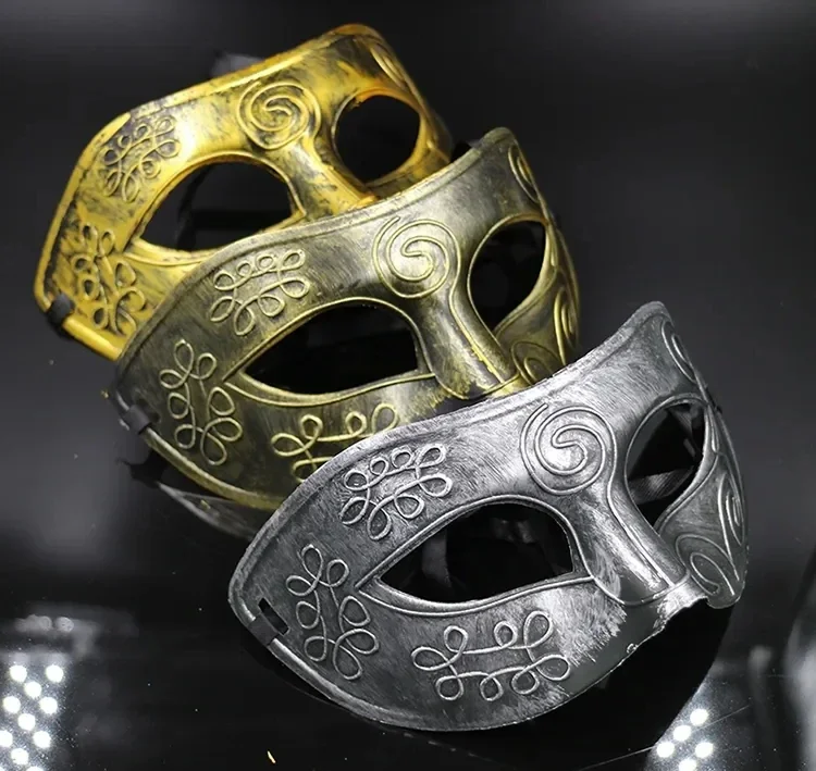 Antike Silber Gold halbe Gesichts maske Frauen Männer Retro Halloween sexy Augen maske Karneval Kleid Maske Kostüm Party Requisiten Cosplay