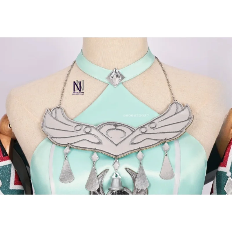 Juego Genshin Impact Lan Yan disfraz de Cosplay Anime nuevo vestido de piel con peluca para mujer fiesta de Halloween Cosplay ropa ComicCon