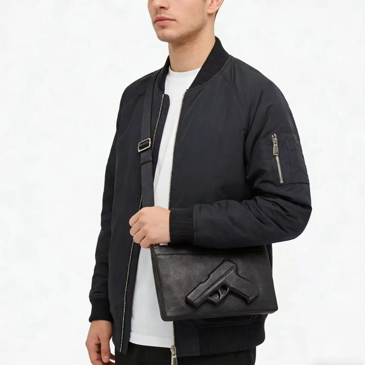 

Bla Envelope Ladies oulder Bag Crossbody Bag Printed Logo Handbag Soft Synthetic Leather Casual Handheld Bag for Youth