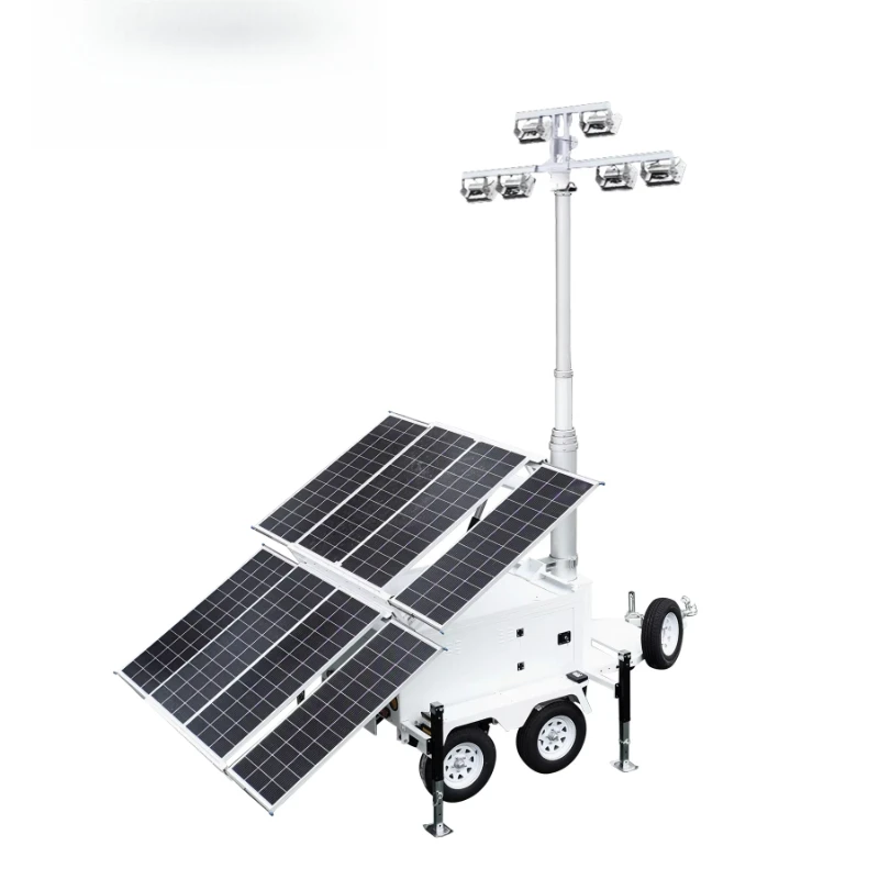 Customized Factory Direct Sale 600 Watts LED Mobile Solar Light Tower Illuminated Lighthouse Vehicle for Sale