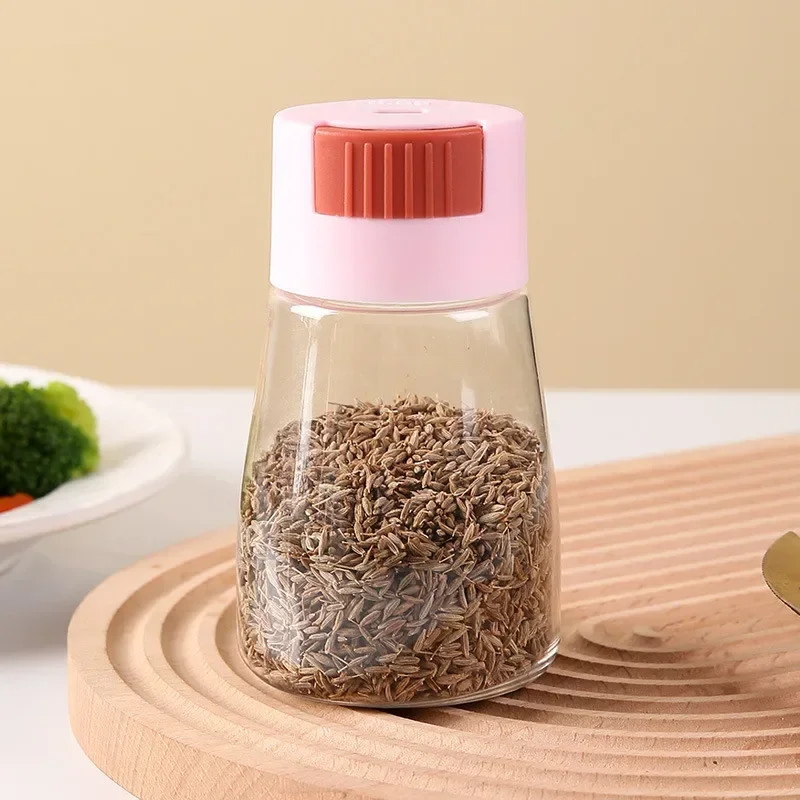 0.5g Metering Salt Shaker Push Type Dispenser Tank Sugar Bottle Spice Pepper BBQ Seasoning