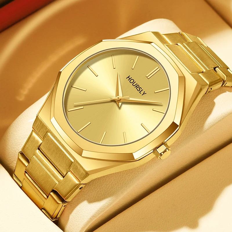 

Мужские наручные часы с ремешком из нержавеющей стали для мужских часов, лучший бренд класса люкс, высокое качество, золотые мужские кварцевые наручные часы, дропшиппинг