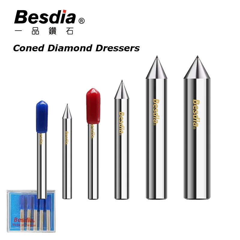 1pcs Besdia Coned Diamond Dressers Precise Coned Radius Single Point Radius Diamond Dressers R Grinding Wheel Trimmer 60°