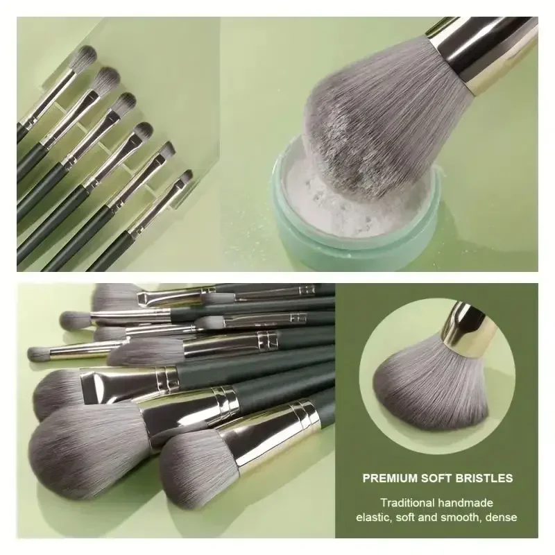 Makeup Brushes 14Pcs Soft Fluffy High-density Cosmetic Tools for Foundation Powder Eyeshadow Student Daily Makeup Use