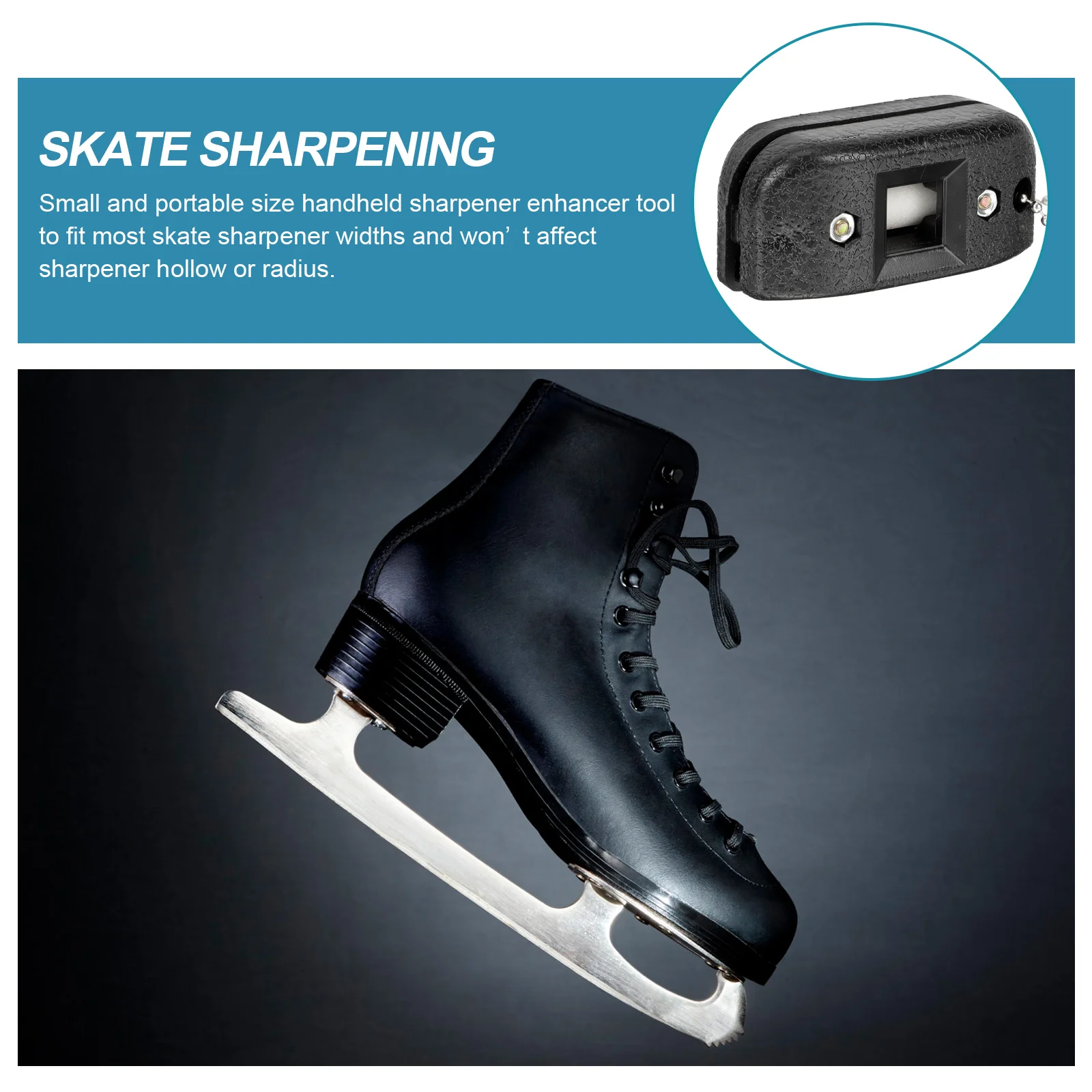 Skate Knife Sharpener Skates Blades Supply Ice Shoe Grindstone Tool Small Portable