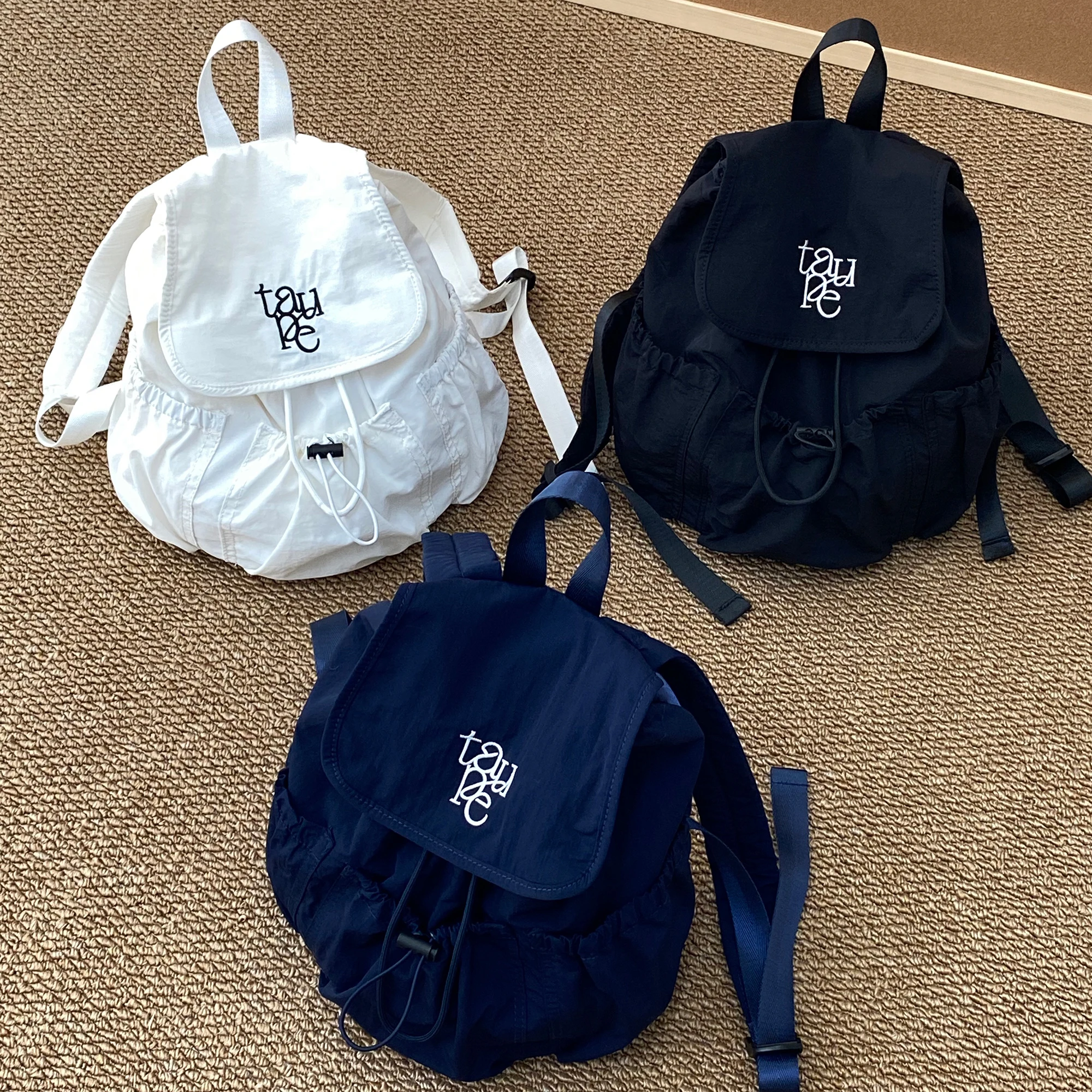 MABULA Fashion Large Capacity Embroidered Cute Kids and Teen Backpack Casual Korean Travel Gift Women's New Double Shoulder Bag