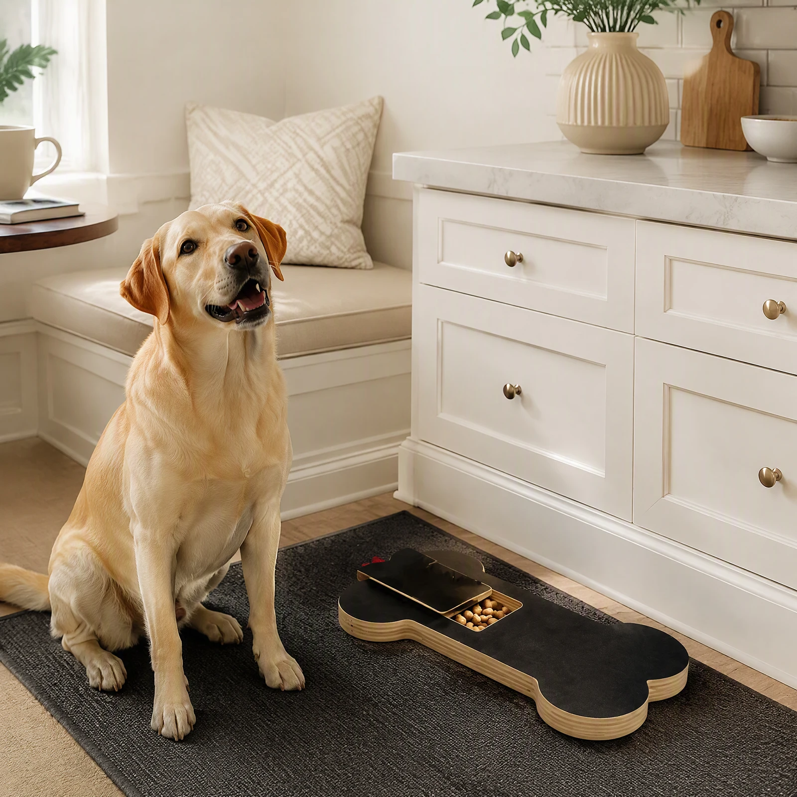 Non-Slip Dog Scratch Pad Nail File Board with Treat Box Dual-Sided Puppy Indoor Dog Nail Grooming Kit