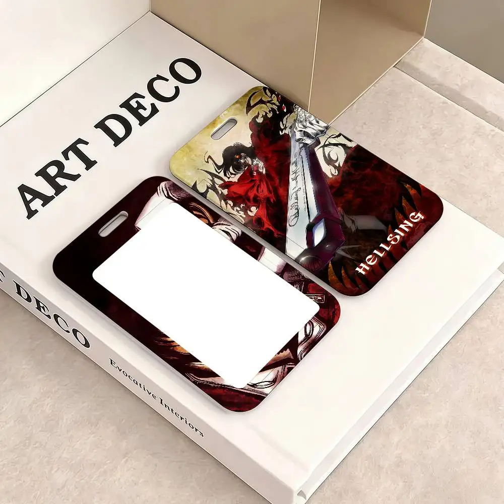 Anime H-Hellsing Ultimate Card Holder Student ID Case Daily Use Subway Commute Work Cover Office School Bus Protector