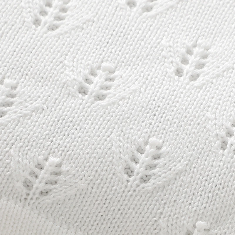 Детские одеяла вязаные 90*70 см для новорожденных мальчиков и девочек, пеленка для коляски, спальные вещи, однотонные хлопковые детские одеяла, коврик