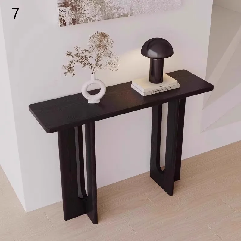 New Chinese-style solid wood entrance, household end-view , home against the wall table, long, simple foyer