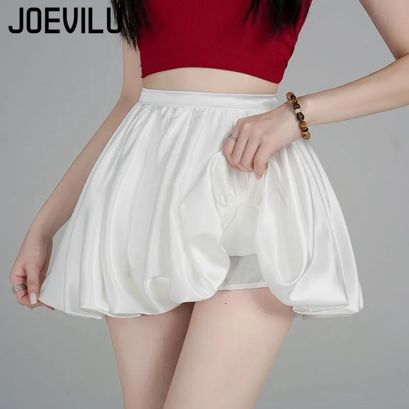 

JOEVILU Women's White cloud bud bustle skirt Women's new anti-slip trend Skirts Sexy slim high waist skirt y2k kawaii clothes
