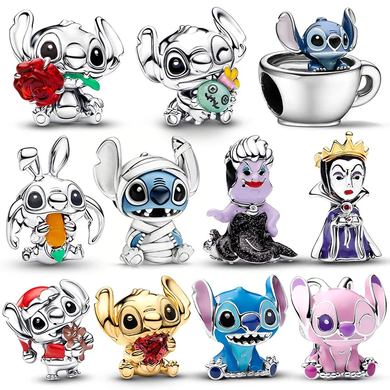 

Charms Silver 925 Disney Charm Beads Fits 3mm Bracelet Bangle Necklace For Women Pendant Luxury DIY Jewelry Making Fine Gifts