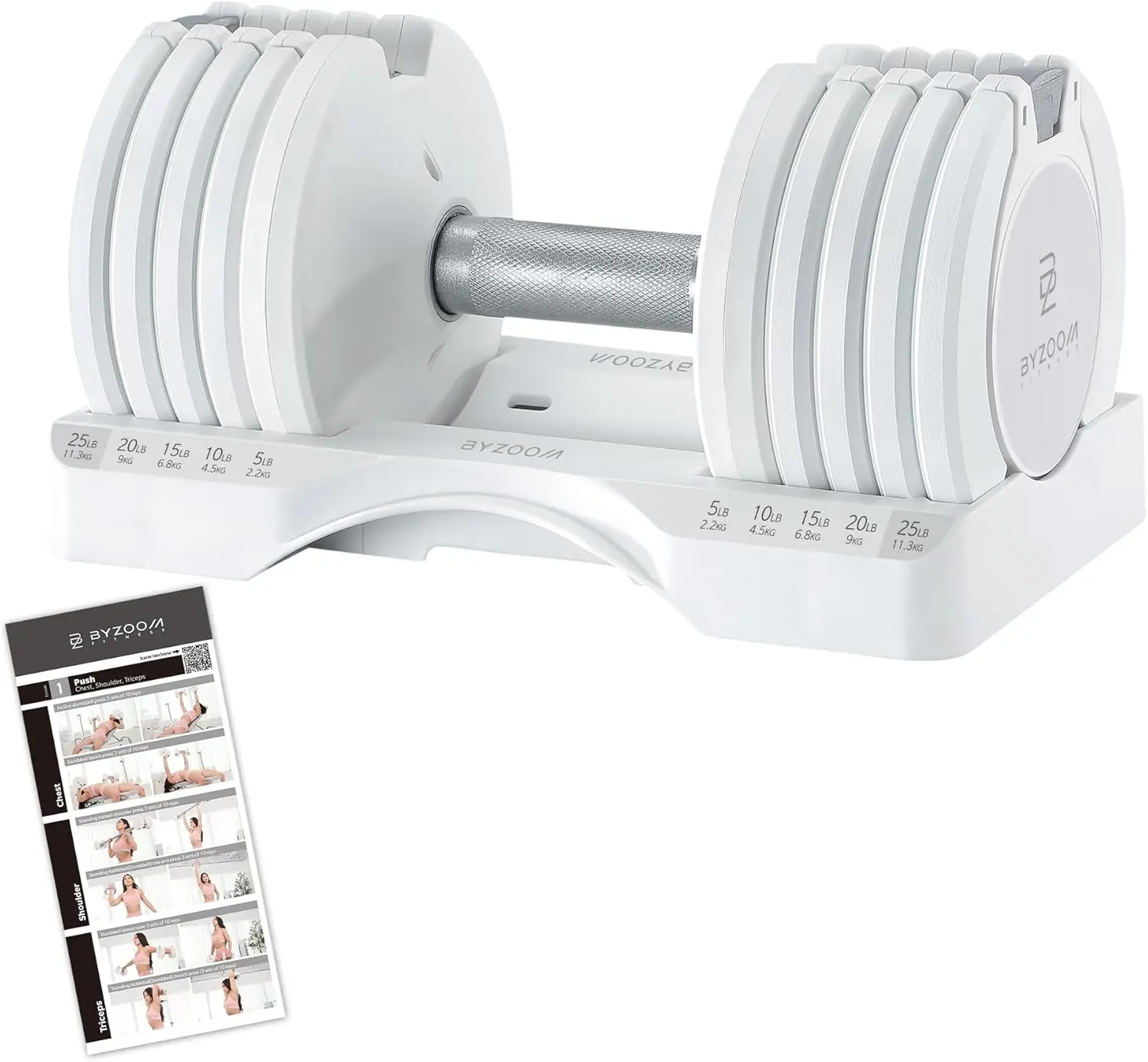 

Adjustable Dumbbell 12.5 25lb Set of 2 or Single Unit Piece Weight Training Fitness Exercise Body Workout 5 in 1 for Home Gym Be