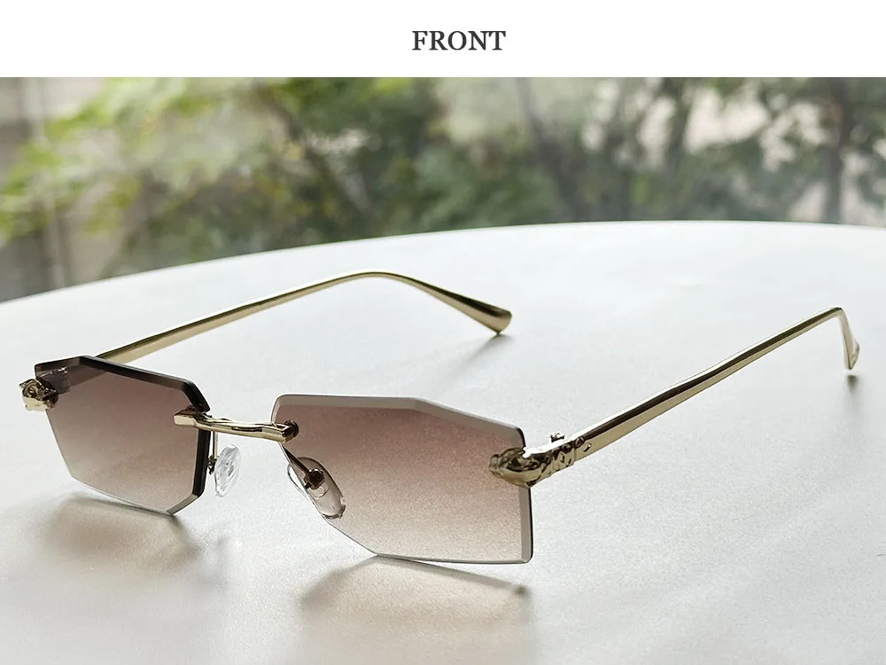 2026 randlose Sonnenbrille Frauen Vintage Luxus Mode Gläser Shades Dropshipping Luxe Lentes De Sol Mujer Lunette Soleil Femme – Detail 22