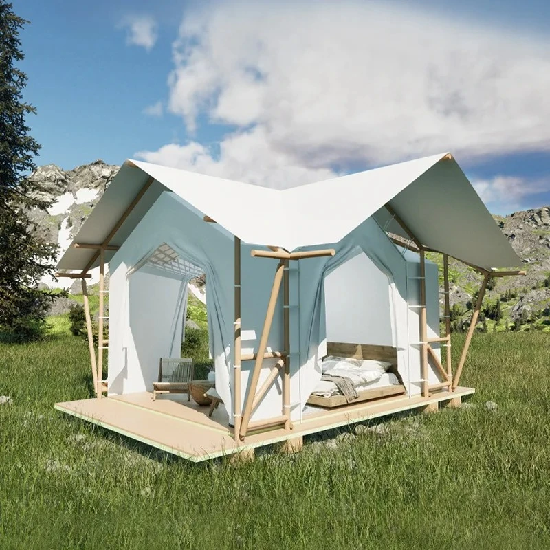 

Outdoor travel hotel tent camping base accommodation tent scenic resort bed and breakfast Internet celebrity wooden house tent