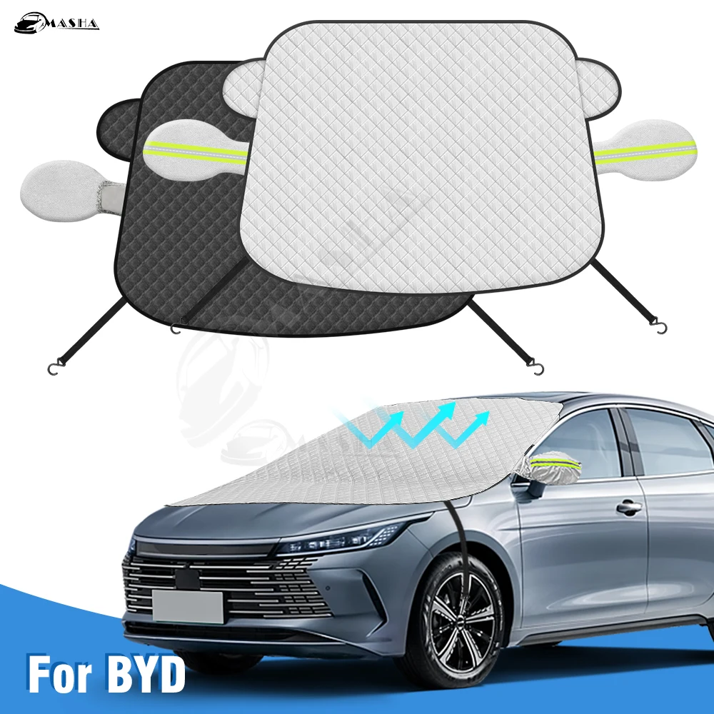 

Sunshade Cover For BYD KING DM i 2022 2023 2024 Car Windshield Snow Sun Shade Automobile Magnetic Cover Front Windscreen Cover