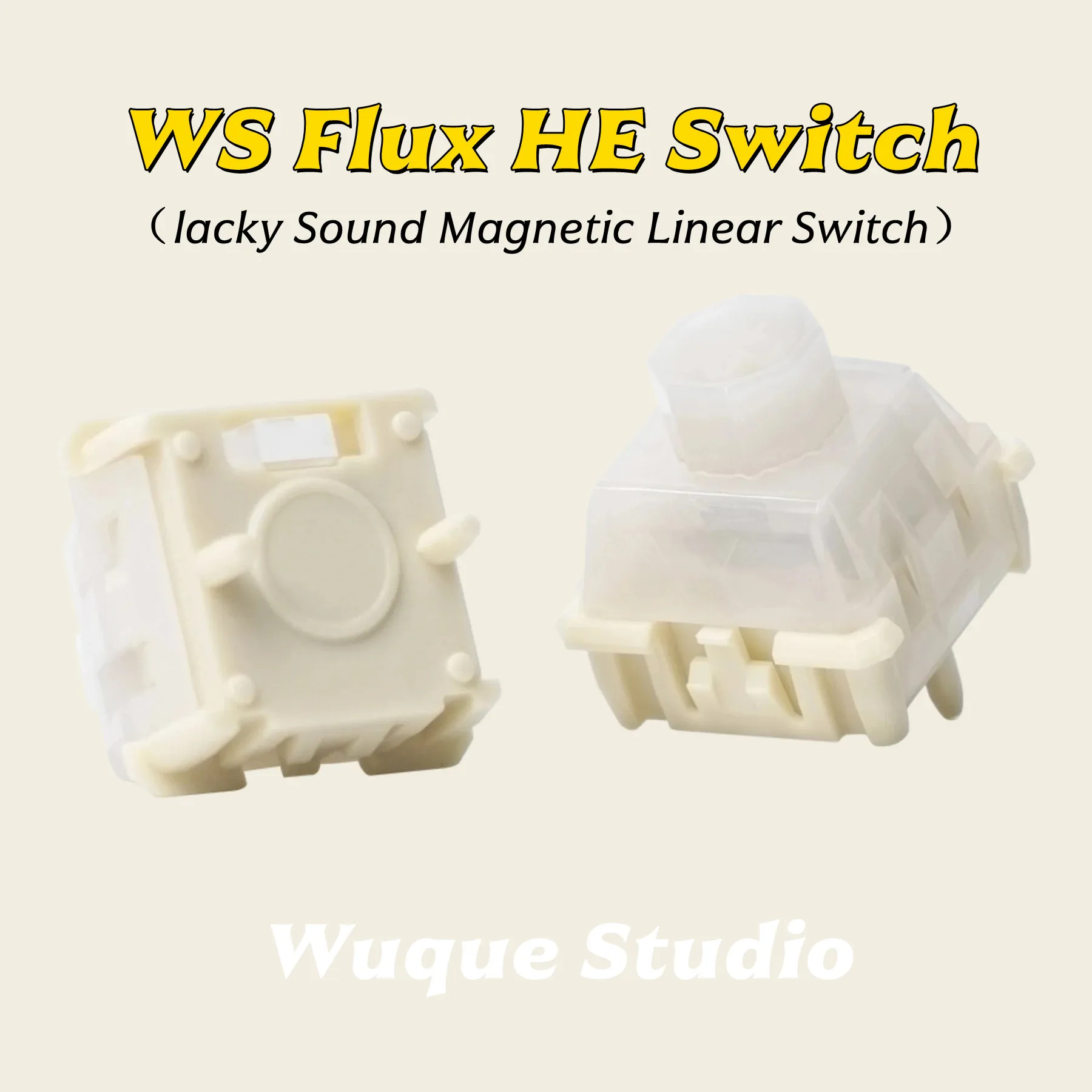 Wuque Studio WS Flux Switch 35gf Magnetic Linear Switches Pre-lubed Keyboard Switch for Hall Effect Keyboard (10 pcs)