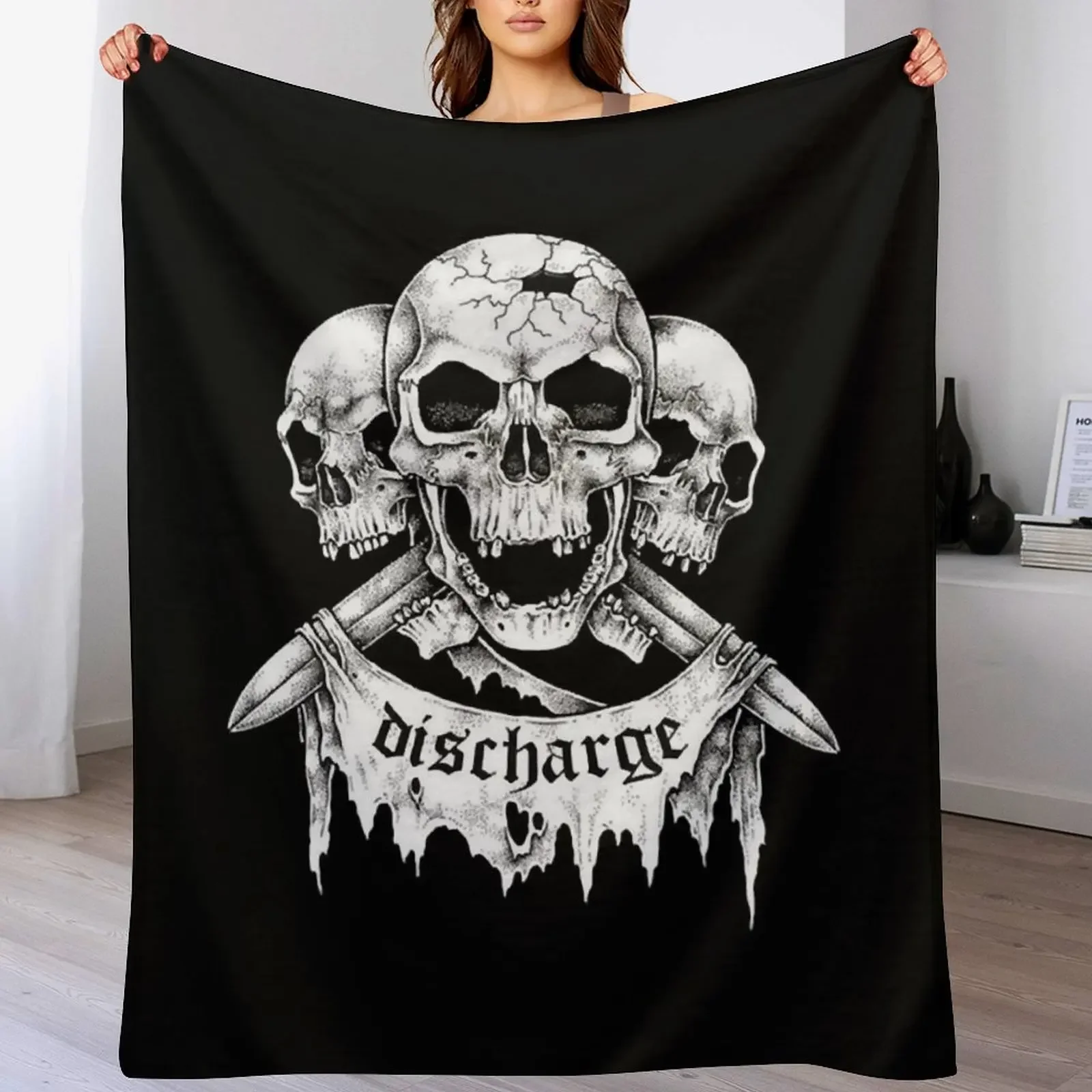 Discharge Throw Blanket Soft Warm Blanket Gift for Men Women Adults